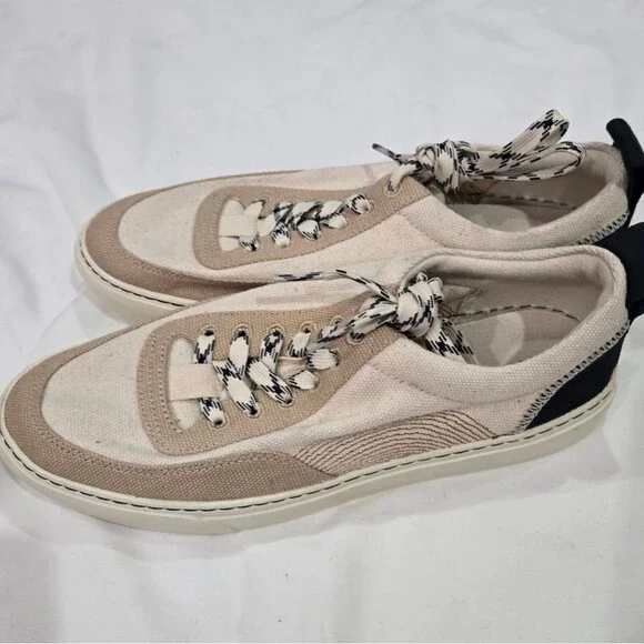 Everlane The Tread-bare Sneaker Womens 8 Natrual Canvas Dark Sapphire Argan Oil - Picture 4 of 8